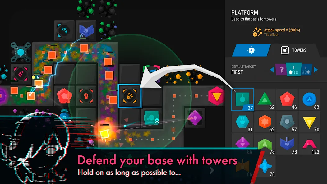 Infinitode 2 - Tower Defense (Инфинитод 2)  [МОД Бесконечные деньги] Screenshot 1