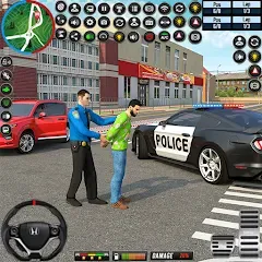 Скачать взломанную City Police Car Driving Games  [МОД Unlocked] - полная версия apk на Андроид