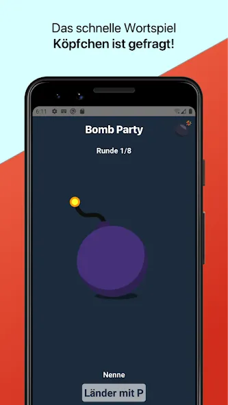 Bomb Party: Das Bombenspiel! (Бомб Пати)  [МОД Unlocked] Screenshot 2