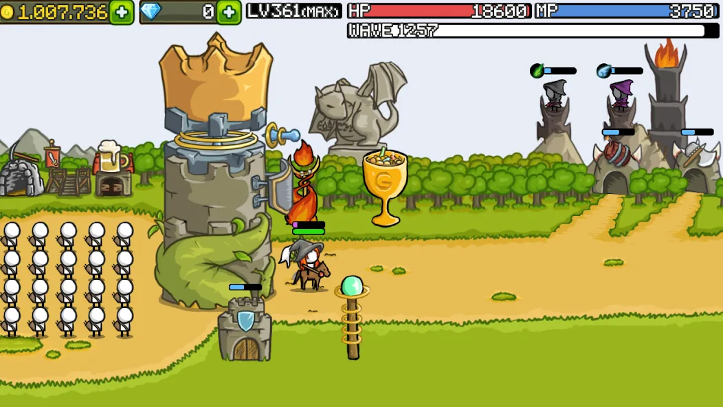 Grow Castle - Tower Defense (Гроу Касл)  [МОД Бесконечные деньги] Screenshot 5