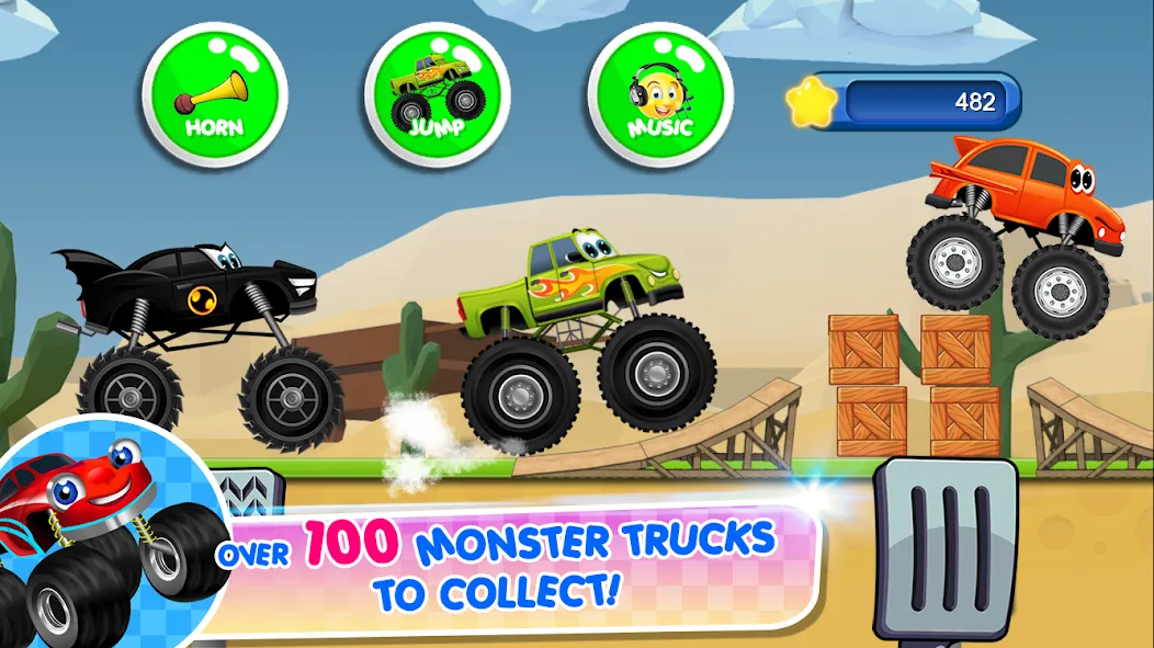 Monster Trucks Game for Kids 2 (Монстр Тракс Игра для Детей 2)  [МОД Unlocked] Screenshot 2