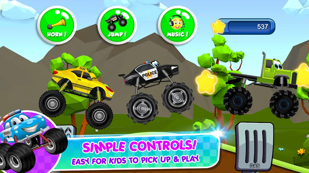 Monster Trucks Game for Kids 2 (Монстр Тракс Игра для Детей 2)  [МОД Unlocked] Screenshot 5