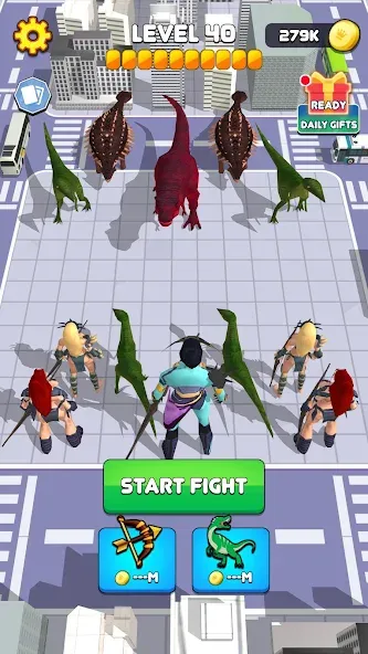 Dinosaur Monster Fight Battle (Бамбам Монстр Против 100 Дверей)  [МОД Unlocked] Screenshot 3