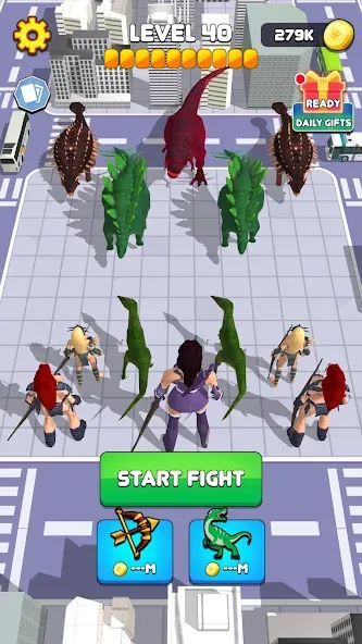 Dinosaur Monster Fight Battle (Бамбам Монстр Против 100 Дверей)  [МОД Unlocked] Screenshot 4