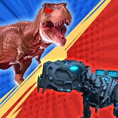 Взломанная Dinosaur Monster Fight Battle (Бамбам Монстр Против 100 Дверей)  [МОД Unlocked] - стабильная версия apk на Андроид