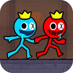 Скачать взломанную Red and Blue Stickman 2024 (Ред энд Блу Стикмен 2)  [МОД Много денег] - последняя версия apk на Андроид