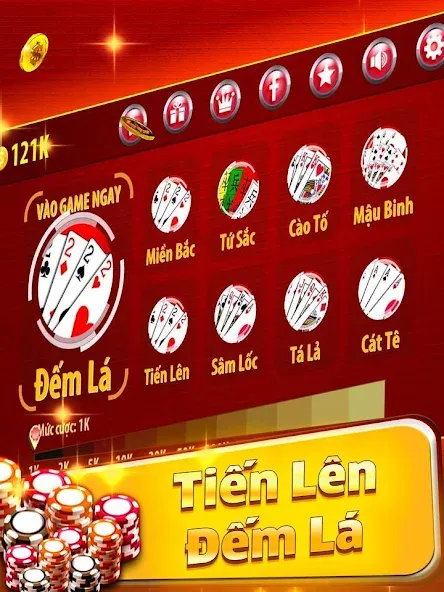 Tiến Lên Đếm Lá - Tien Len  [МОД Много денег] Screenshot 1