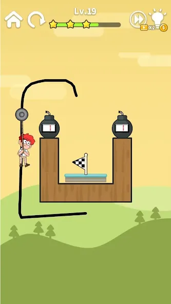 Zipline Rescue: Physics Game (Зиплайн Рескью)  [МОД Бесконечные монеты] Screenshot 4