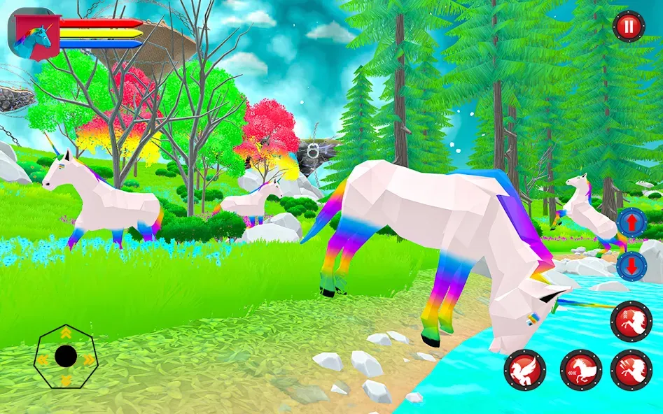 Flying Unicorn Pegasus Games  [МОД Бесконечные монеты] Screenshot 2