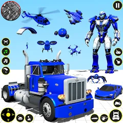 Взломанная Truck Game - Car Robot Games  [МОД Unlimited Money] - полная версия apk на Андроид