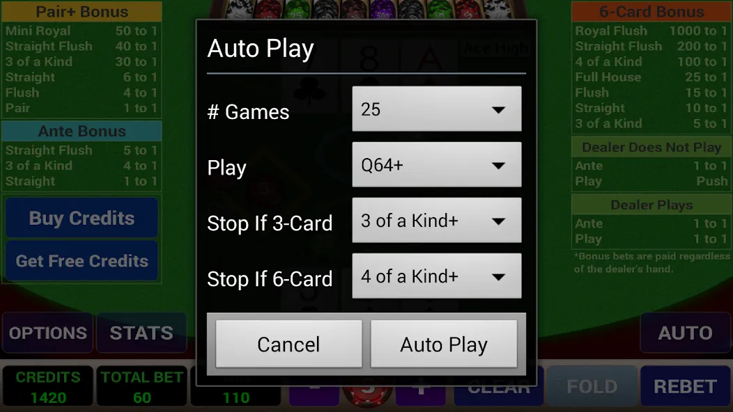 Ace 3-Card Poker (эйс 3)  [МОД Много денег] Screenshot 5