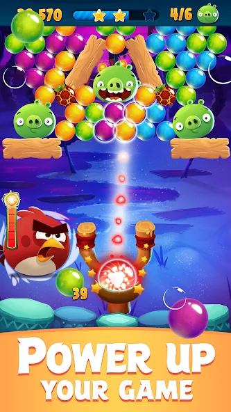 Angry Birds POP Bubble Shooter (Энгри Брдс ПОП Бабл Шутер)  [МОД Много монет] Screenshot 4