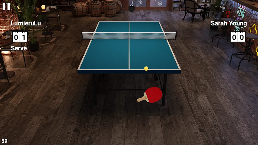 Virtual Table Tennis (Виртуальный настольный теннис)  [МОД Бесконечные монеты] Screenshot 2