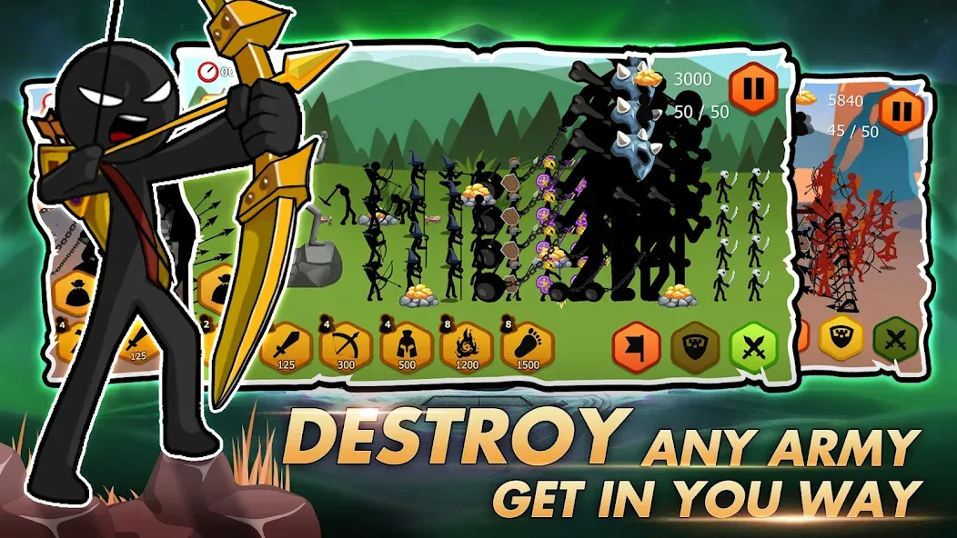 Stick Dynasty (Стритмен Баттл Уор)  [МОД Бесконечные монеты] Screenshot 1