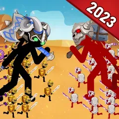 Скачать взлом Stickman Battle 2: Empires War (Стикмен Битва 2)  [МОД Много монет] - полная версия apk на Андроид