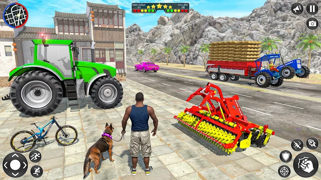 Indian Tractor Driving Game 3D (Фарминг Геймс)  [МОД Бесконечные монеты] Screenshot 1