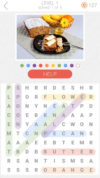 10x10 Word Search (десять на десять)  [МОД Бесконечные деньги] Screenshot 3