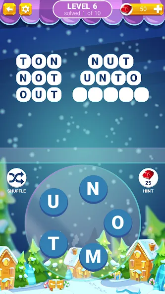 Word Connection: Puzzle Game  [МОД Бесконечные монеты] Screenshot 1