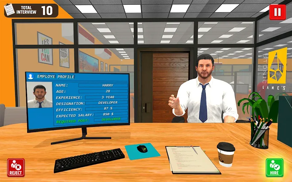 Virtual HR Manager Job Games  [МОД Unlocked] Screenshot 2