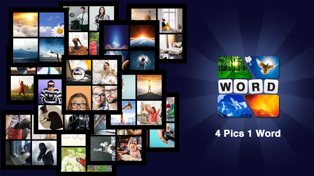 Puzzle: 4 pics 1 word offline  [МОД Бесконечные деньги] Screenshot 2