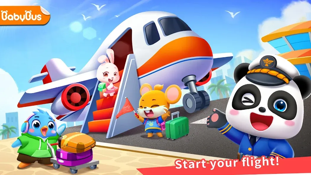 Baby Panda's Airport  [МОД Много монет] Screenshot 1