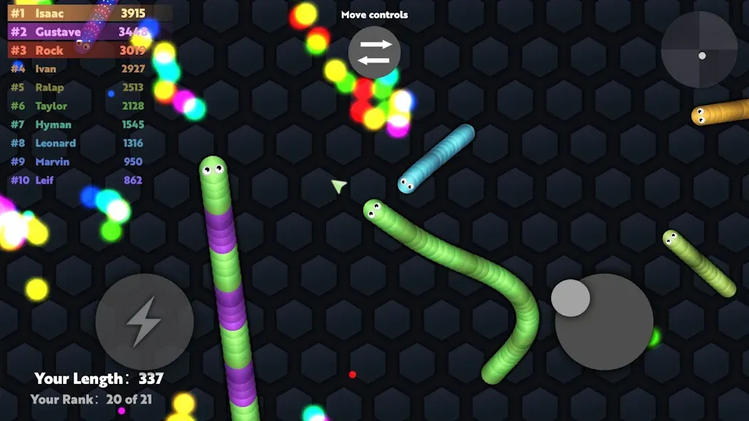 Slide.io - Hungry Snake Game  [МОД Бесконечные деньги] Screenshot 1