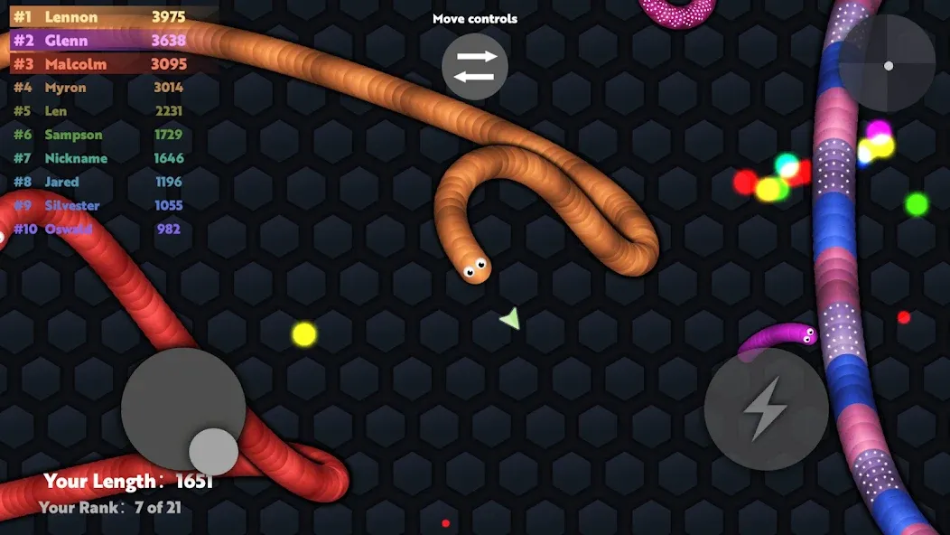 Slide.io - Hungry Snake Game  [МОД Бесконечные деньги] Screenshot 5