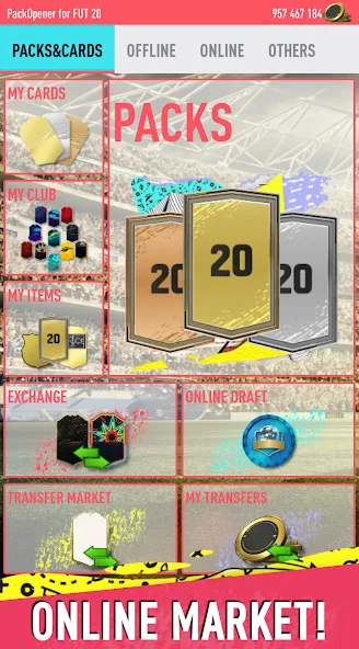 Pack Opener for FUT 20 by SMOQ (Пак открыватель для  20 от )  [МОД Unlimited Money] Screenshot 2