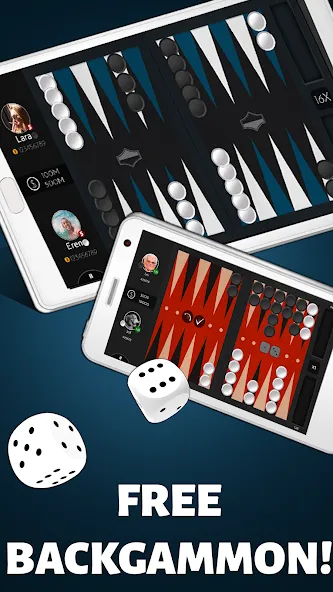 Backgammon Offline  [МОД Много монет] Screenshot 2