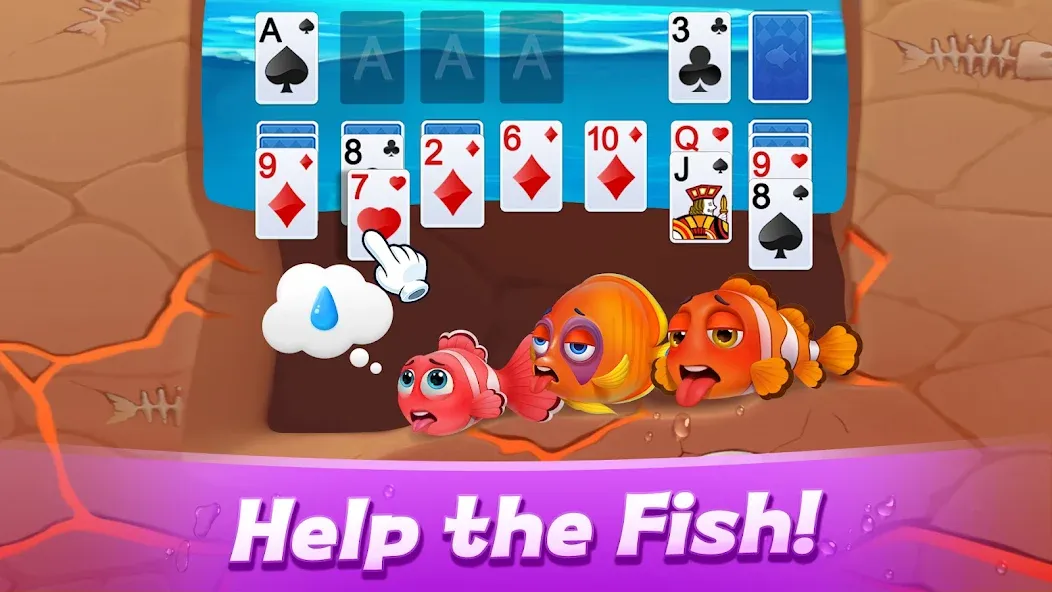 Solitaire 3D Fish  [МОД Mega Pack] Screenshot 1