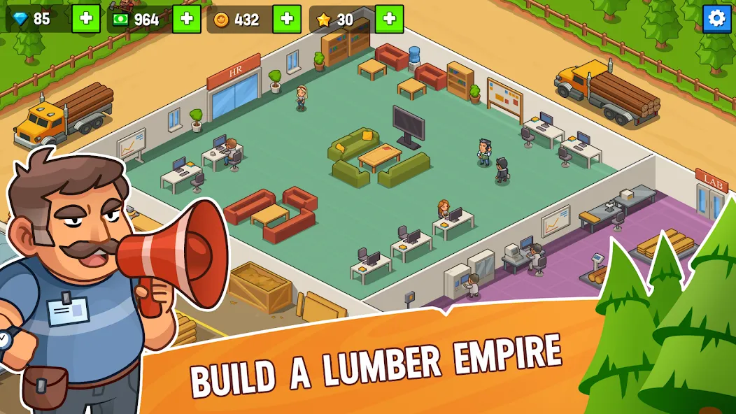 Lumber Inc Tycoon (Ламбер инк тайкун)  [МОД Бесконечные деньги] Screenshot 1