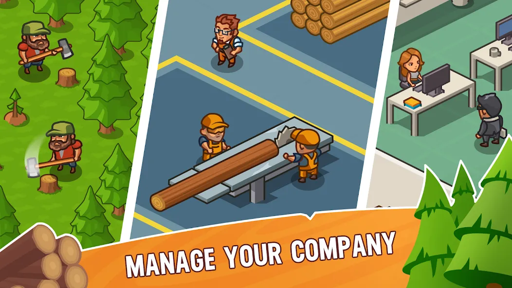 Lumber Inc Tycoon (Ламбер инк тайкун)  [МОД Бесконечные деньги] Screenshot 2