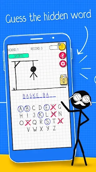 Hangman  [МОД Много денег] Screenshot 1