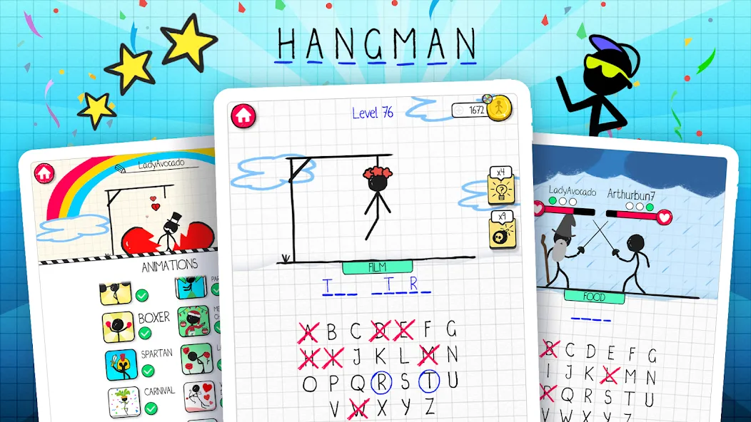 Hangman  [МОД Много денег] Screenshot 5
