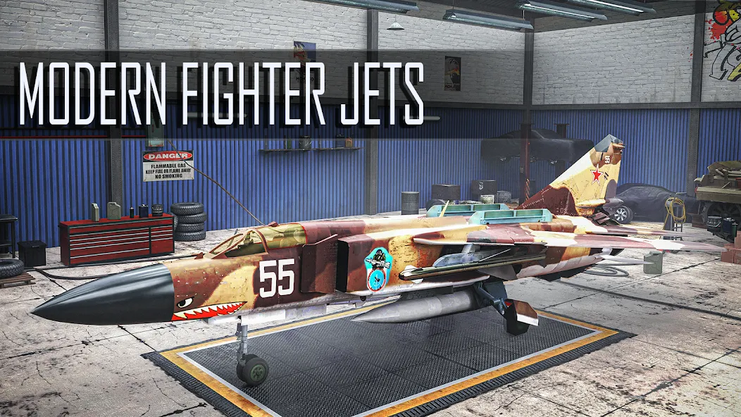 Jet Fighter: Sky Combat 3D (Джет Файтер)  [МОД Mega Pack] Screenshot 3