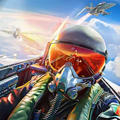 Скачать взломанную Jet Fighter: Sky Combat 3D (Джет Файтер)  [МОД Mega Pack] - последняя версия apk на Андроид