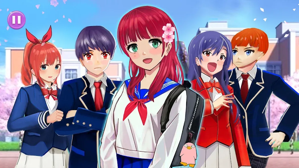 Anime High School Life  [МОД Unlimited Money] Screenshot 4