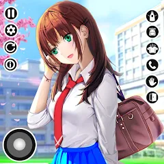 Скачать взломанную Anime High School Life  [МОД Unlimited Money] - полная версия apk на Андроид