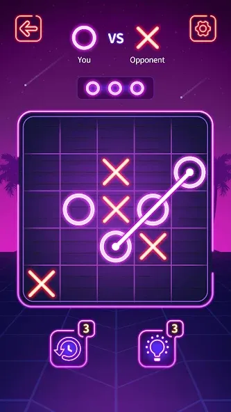 Tic Tac Toe - Offline XOXO (Тиктактое)  [МОД Бесконечные деньги] Screenshot 1