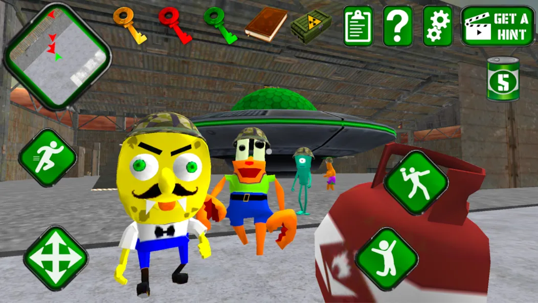 Sponge Area 51. Neighbor Alien  [МОД Меню] Screenshot 3