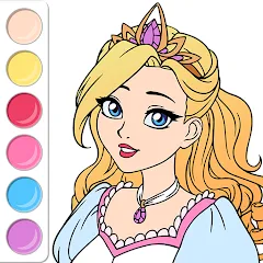 Взломанная Princess Coloring Book Game  [МОД Все открыто] - стабильная версия apk на Андроид