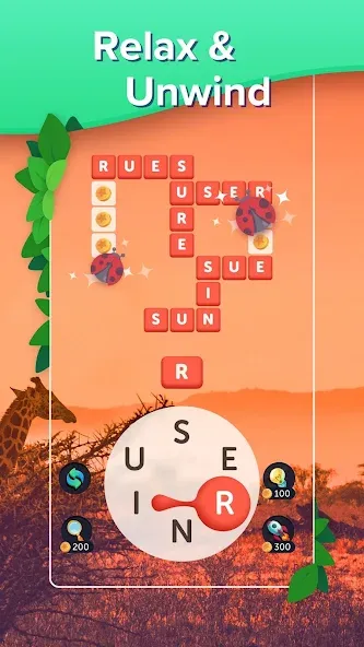 Puzzlescapes Word Search Games (Паззлскейпс Ворд Срч Геймс)  [МОД Бесконечные монеты] Screenshot 2