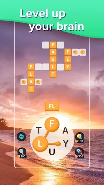 Puzzlescapes Word Search Games (Паззлскейпс Ворд Срч Геймс)  [МОД Бесконечные монеты] Screenshot 3