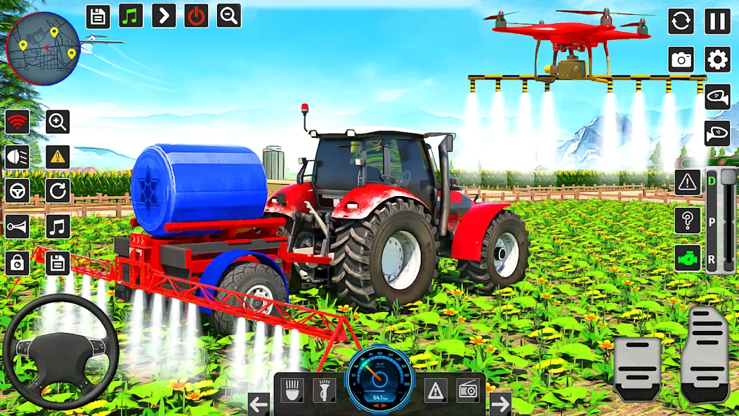 Real Tractor Driving Games (Риал Трактор Драйвинг Геймс)  [МОД Mega Pack] Screenshot 4