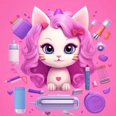 Взлом Idle Cat Makeover: Hair Salon  [МОД Много монет] - стабильная версия apk на Андроид