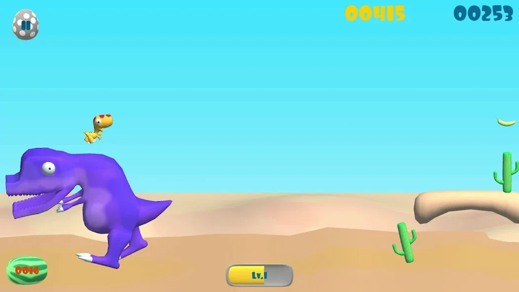 Dinosaur Run (Динозавр Ран)  [МОД Бесконечные деньги] Screenshot 1