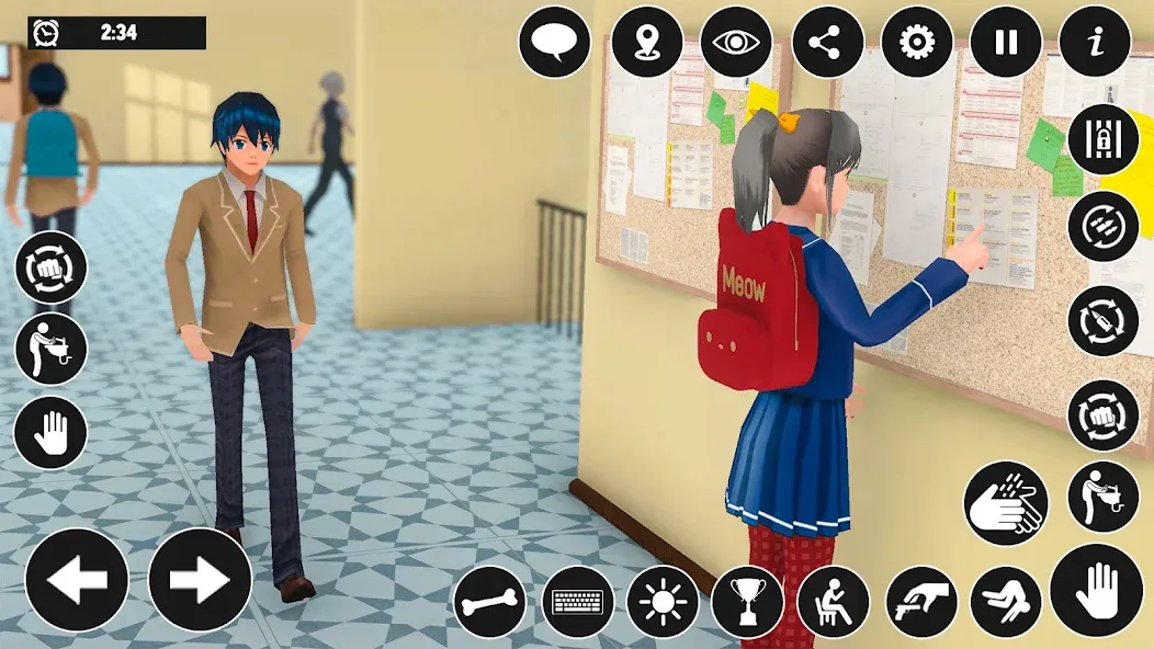 High School Boy Virtual Life  [МОД Много денег] Screenshot 3