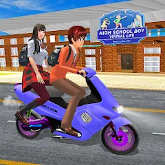 Взломанная High School Boy Virtual Life  [МОД Много денег] - последняя версия apk на Андроид