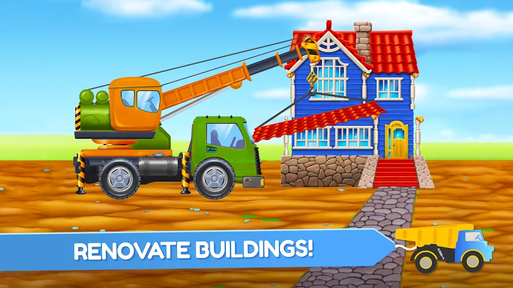 Build a House: Building Trucks  [МОД Бесконечные монеты] Screenshot 2