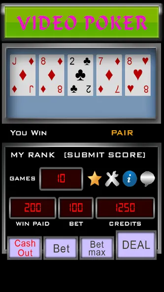 Video Poker (Видео Покер)  [МОД Меню] Screenshot 4